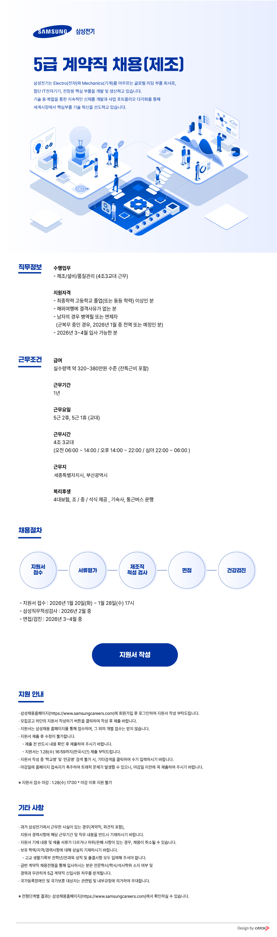 [삼성전기] 25년 5급 계약직 채용